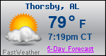 Weather Forecast for Thorsby, AL