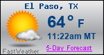 Weather Forecast for El Paso, TX